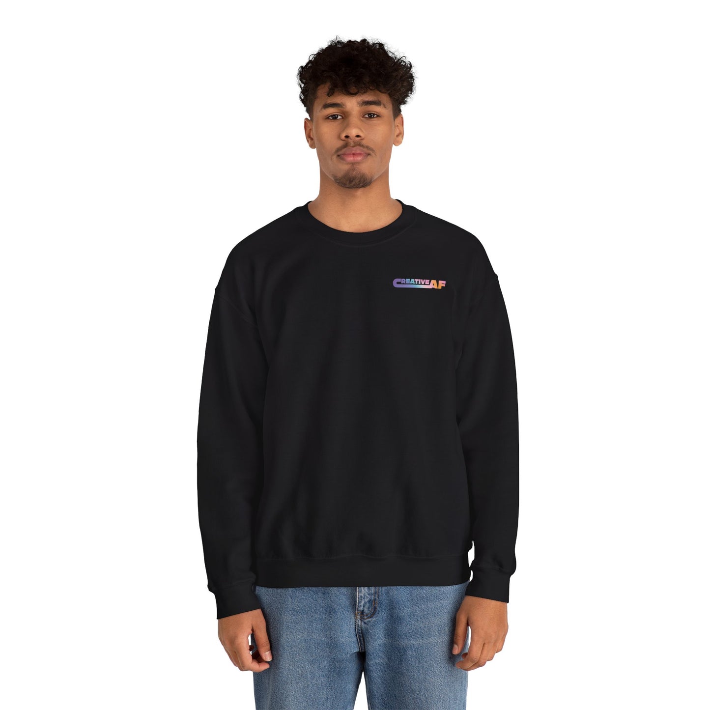 Black Creative AF Crewneck Sweatshirt