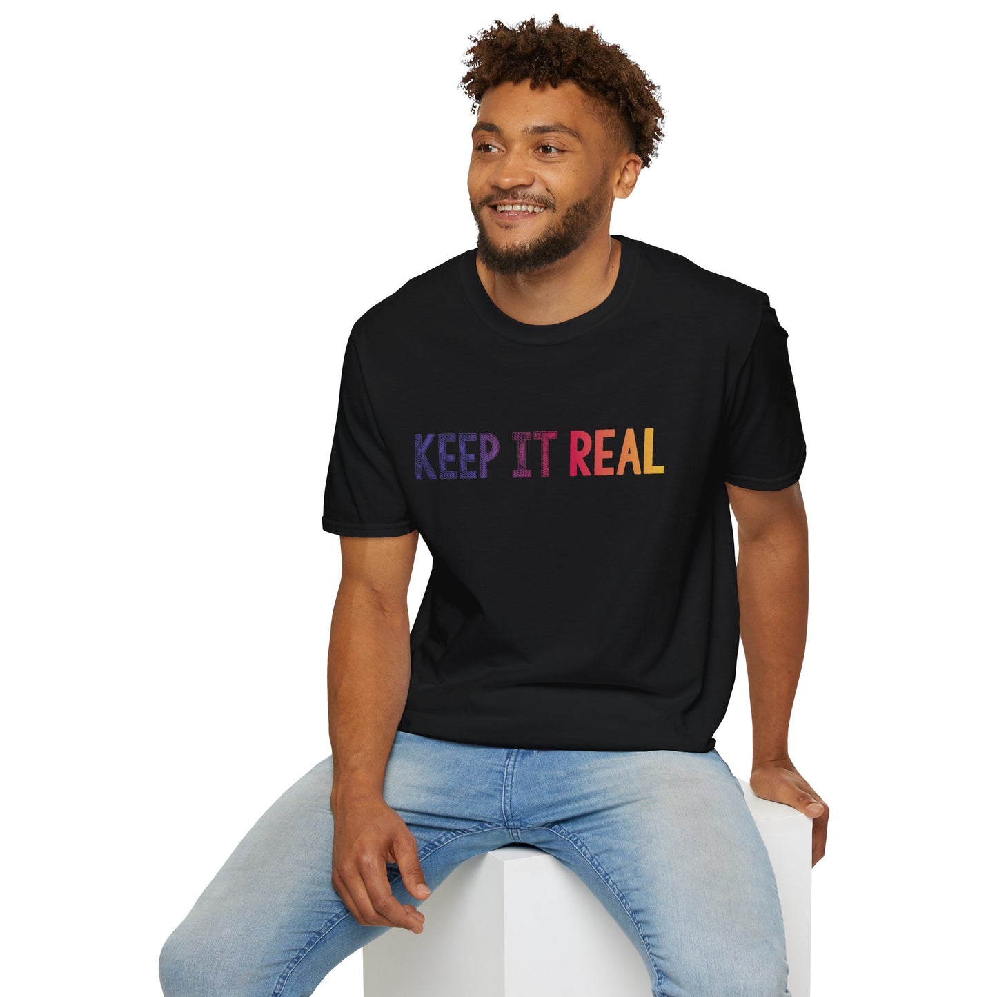 Black Keep It Real Tee