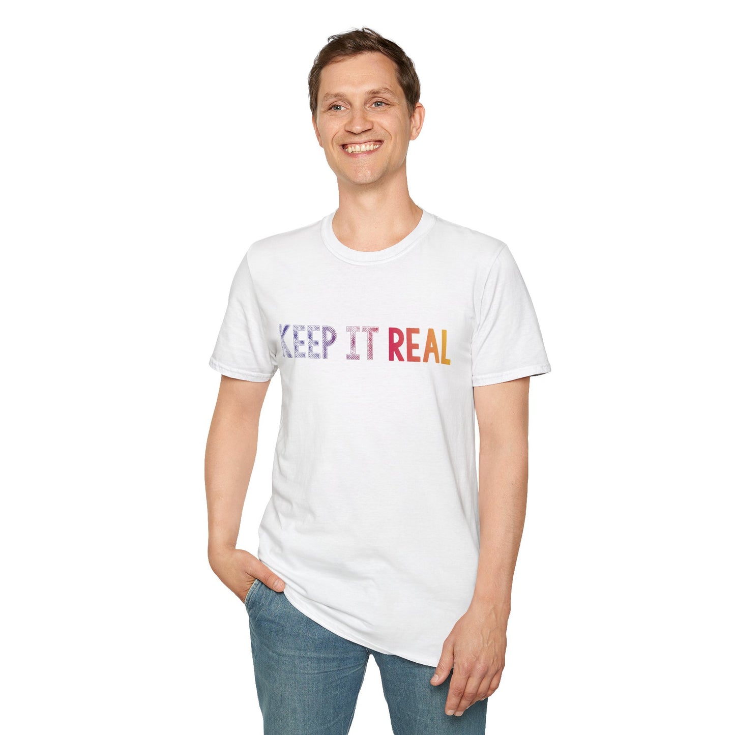 White Keep It Real Tee